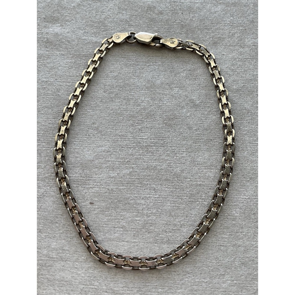 vintage Italian 925 Italy sterling silver link bracelet Estate Jewelry